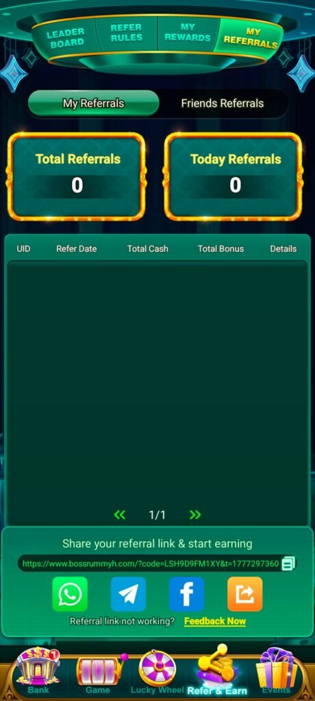 BOSS Rummy APP Download करें और रोज़ ₹ Refer & Earn करें 