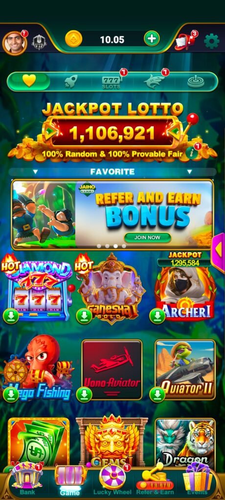 SLOTS SPIN App में कौन-कौन से Games हैं?